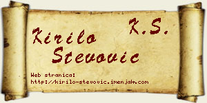 Kirilo Stevović vizit kartica